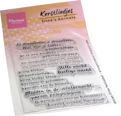 EC0197 Marianne Design - Clearstamps Eline‘s Animals - Kerstliedjes (NL)